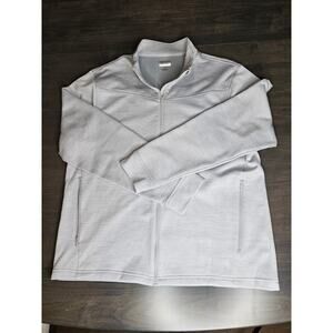 Greg Norman Men’s Full Zip Sweater Jacket Textured Color Light Gray Size Large